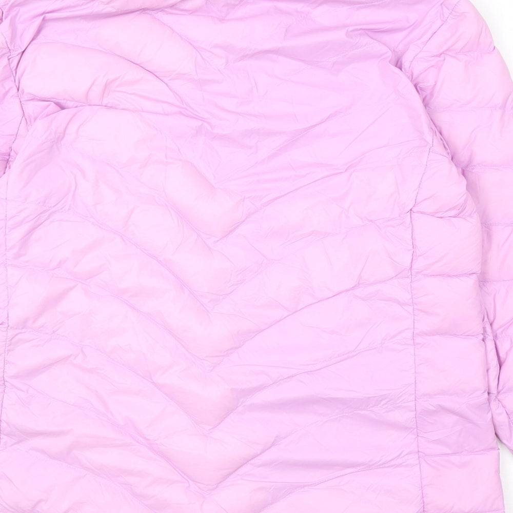 Marks & Spencer Womens Pink Puffer Jacket Coat Size 6 Zip
