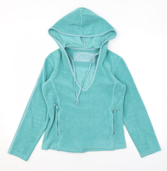 Marks and Spencer Womens Blue Polyester Pullover Hoodie Size 8 Pullover