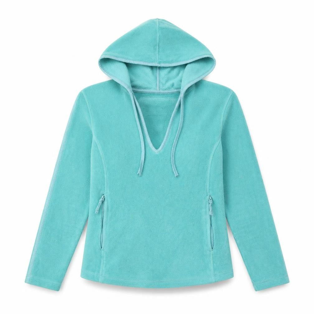 Marks & Spencer Womens Blue Polyester Pullover Hoodie Size 8 Pullover