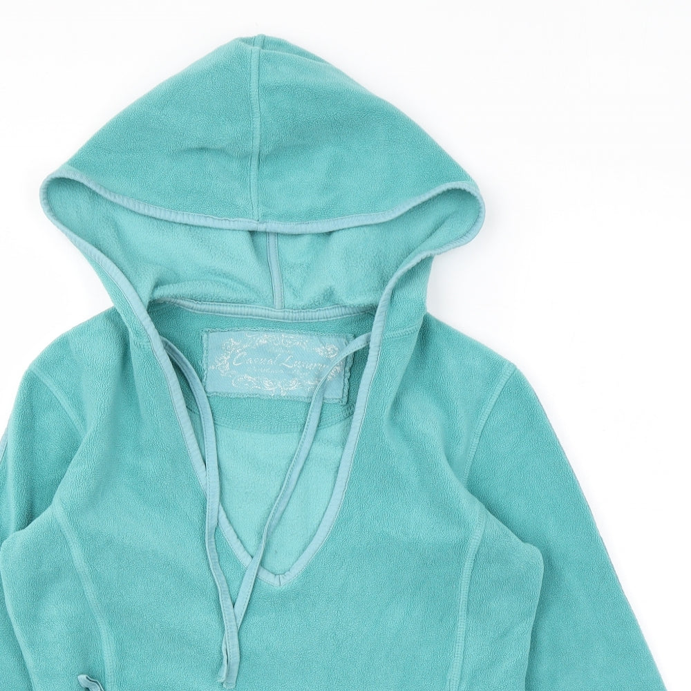 Marks and Spencer Womens Blue Polyester Pullover Hoodie Size 8 Pullover