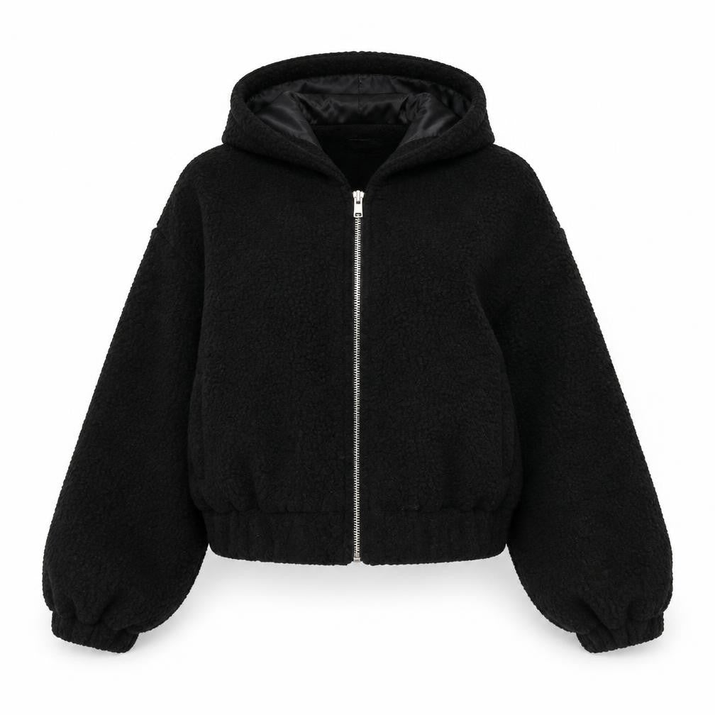 PRETTYLITTLETHING Womens Black Jacket Size 4 Zip