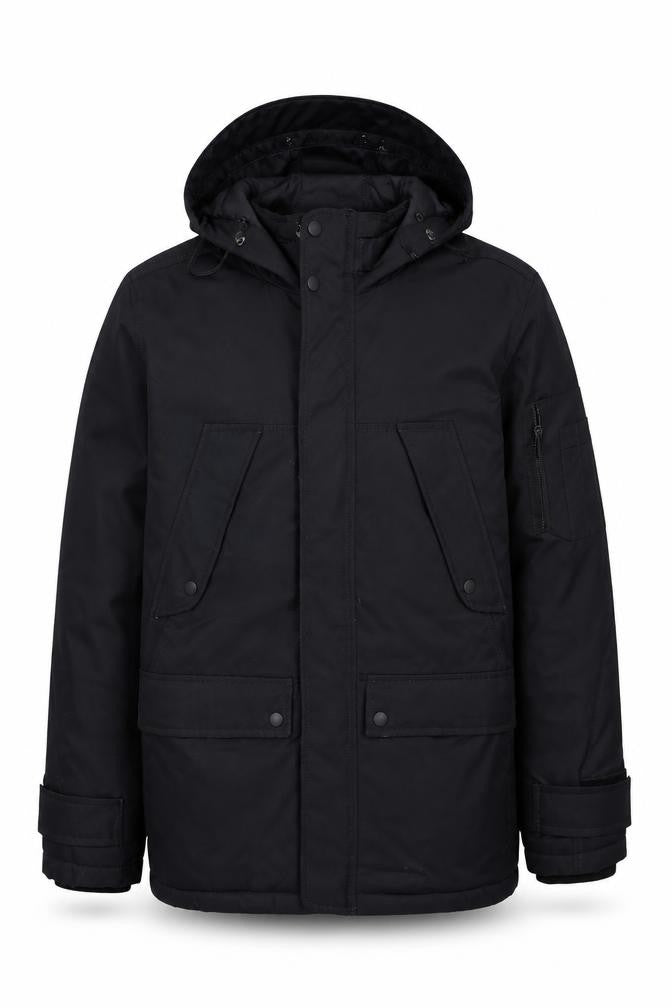 Bershka Mens Black Rain Coat Coat Size S Zip