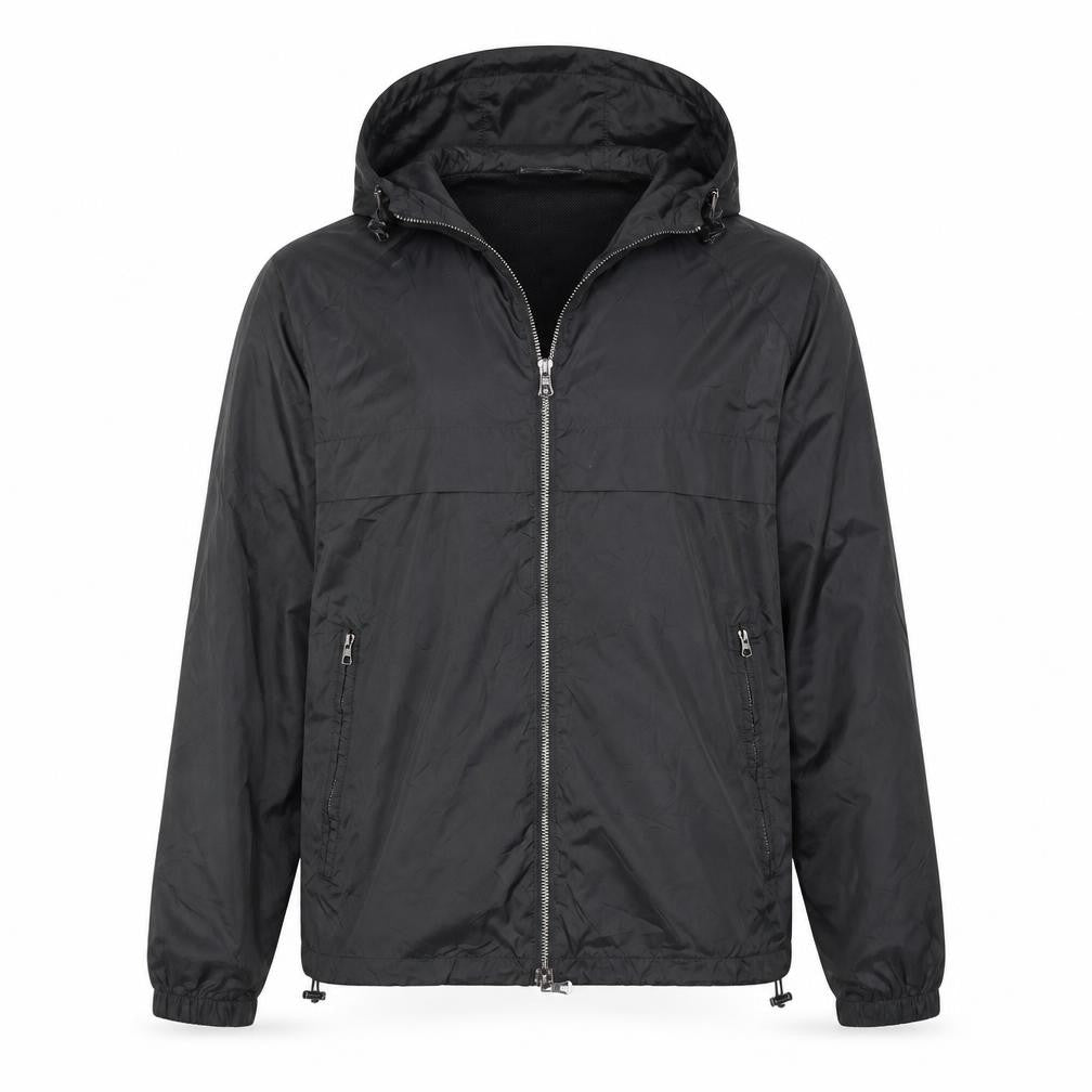 UI Mens Grey Rain Coat Jacket Size S Zip