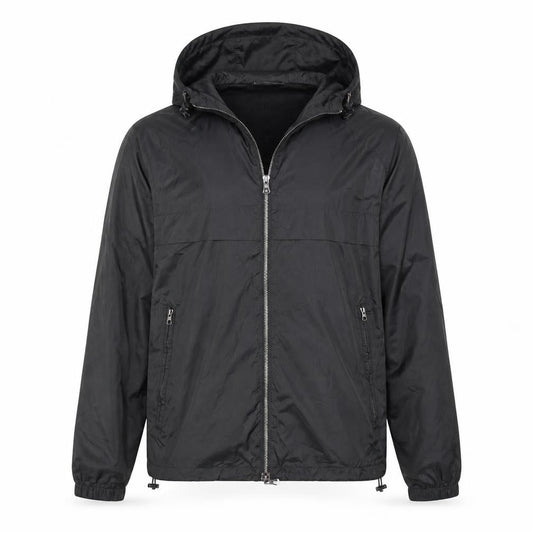 UI Mens Grey Rain Coat Jacket Size S Zip
