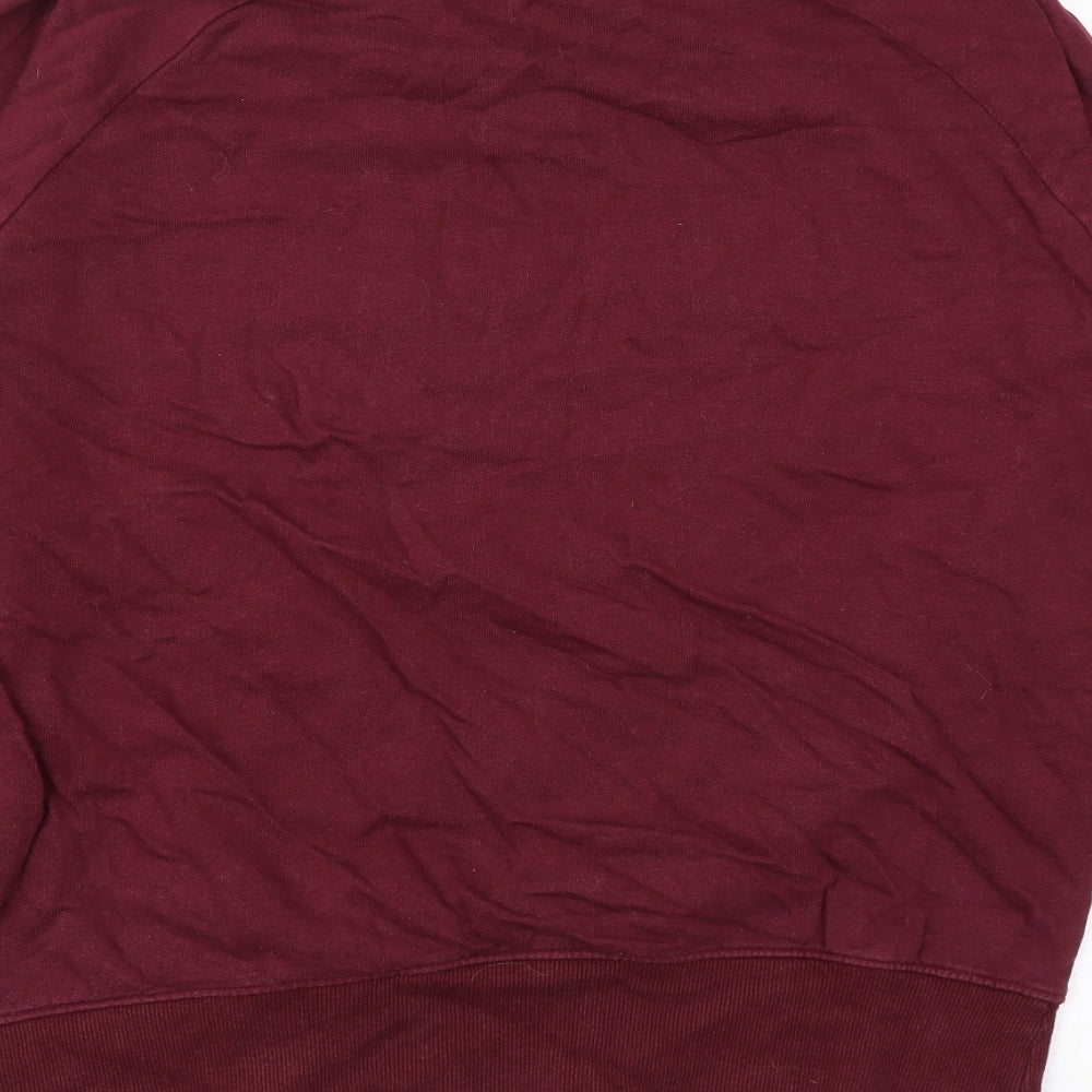 Earth Positive Womens Red Cotton Pullover Hoodie Size M Pullover - Red Sun image