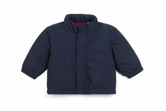 Front view of Gap Baby Black Jacket Coat, size 6-9, Months Zip -, size 6-12, Months