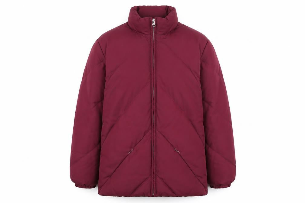 DANNIMAC Womens Red Puffer Jacket Coat Size S Zip