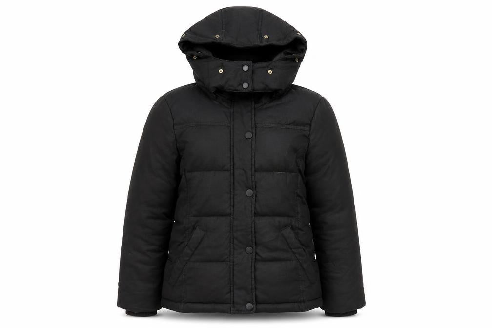 Topshop Womens Black Puffer Jacket Coat Size 6 Zip