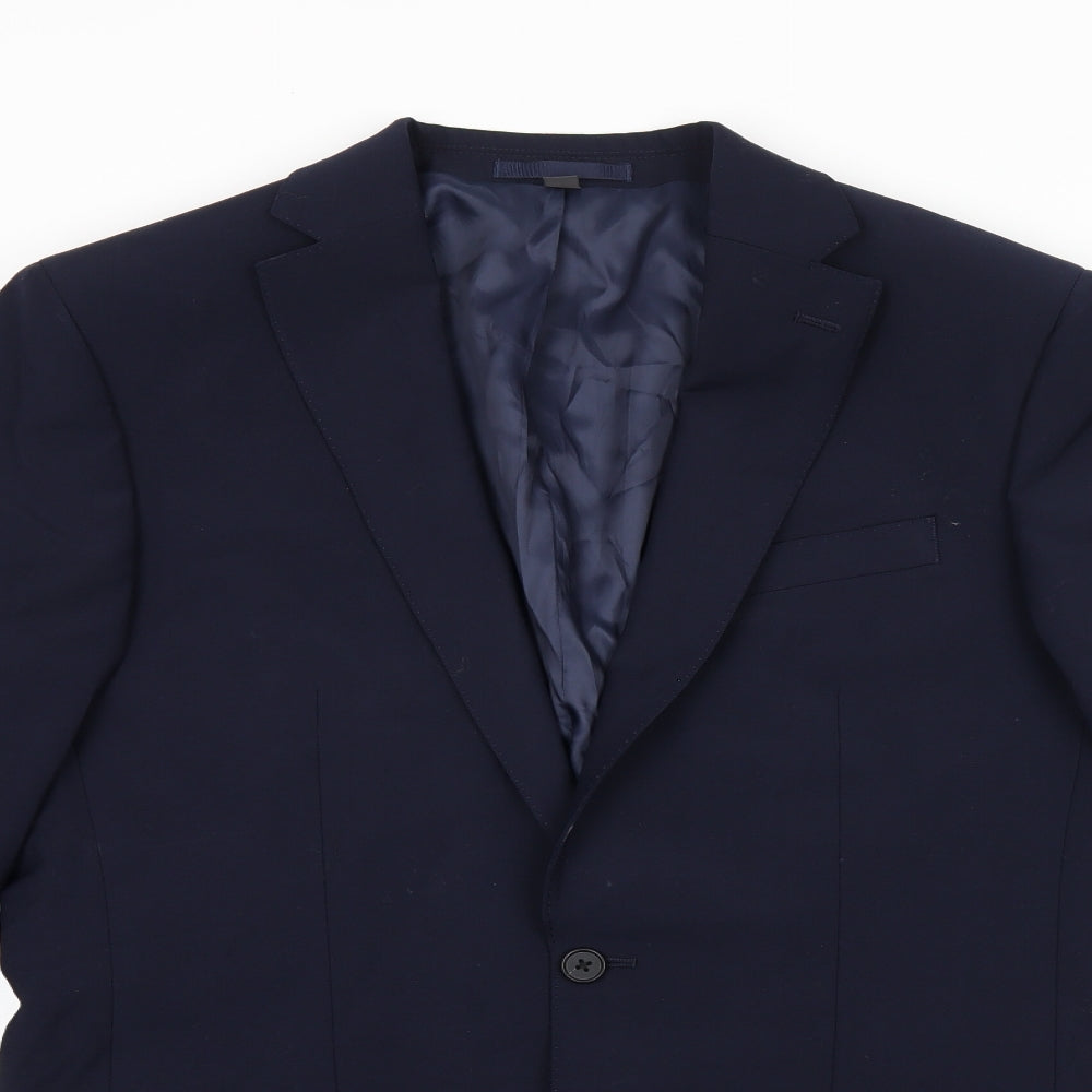 Marks and Spencer Mens Blue Wool Jacket Suit Jacket Size 38 Regular