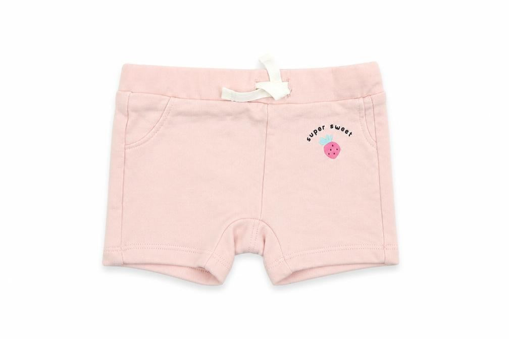 Marks & Spencer Baby Pink Cotton Jogger Trousers Size 0-3 Months Drawstring - Cropped