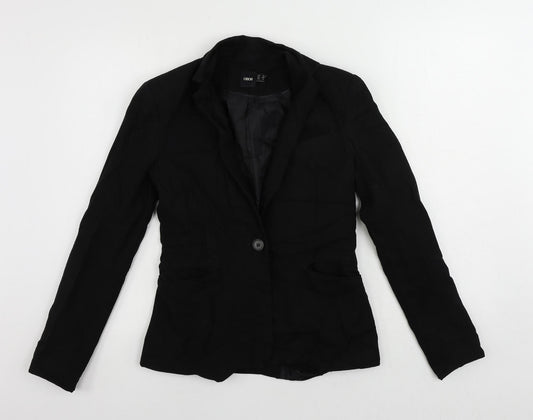 ASOS Womens Black Jacket Blazer Size 6 Button