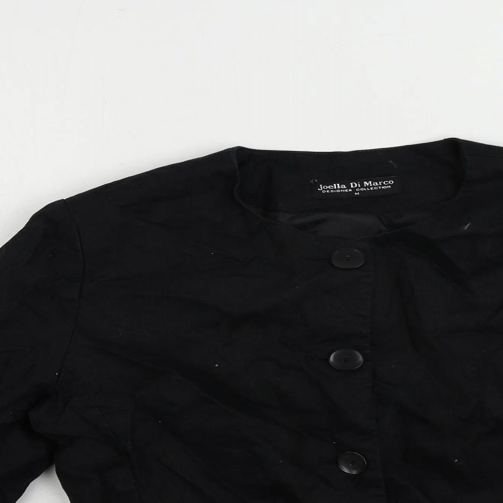 Joella Di Marco Womens Black Jacket Blazer Size M Button