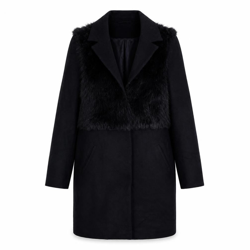 Topshop Womens Blue Overcoat Coat Size 6 Snap