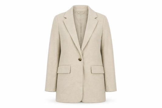 H&M Womens Beige Overcoat Coat Size S Button