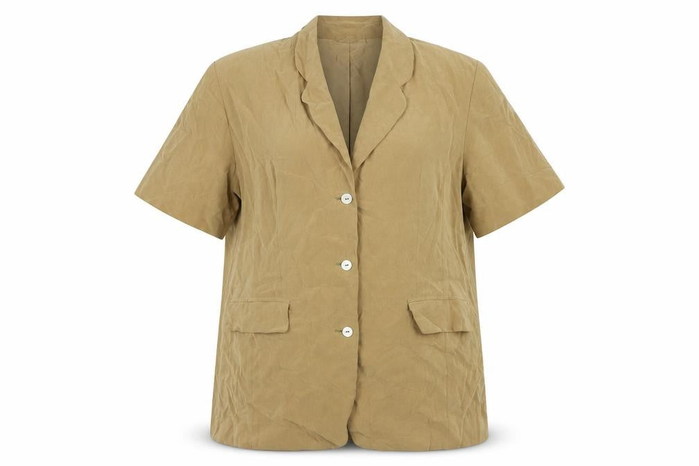 Touch Of Silk Womens Beige Jacket Blazer Size 14 Button
