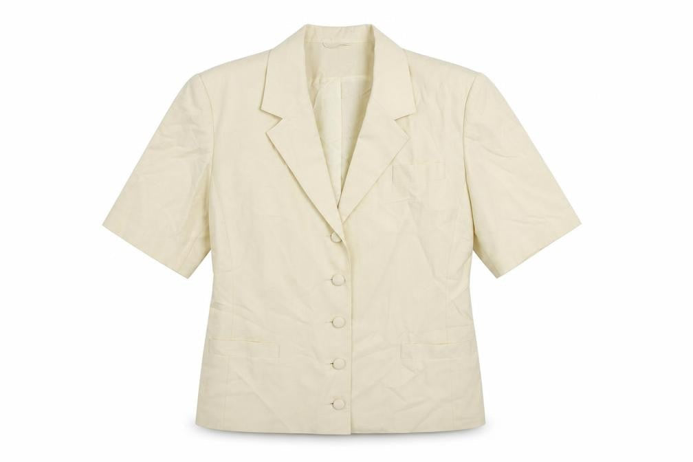 Bickler Womens Ivory Jacket Blazer Size 14 Button