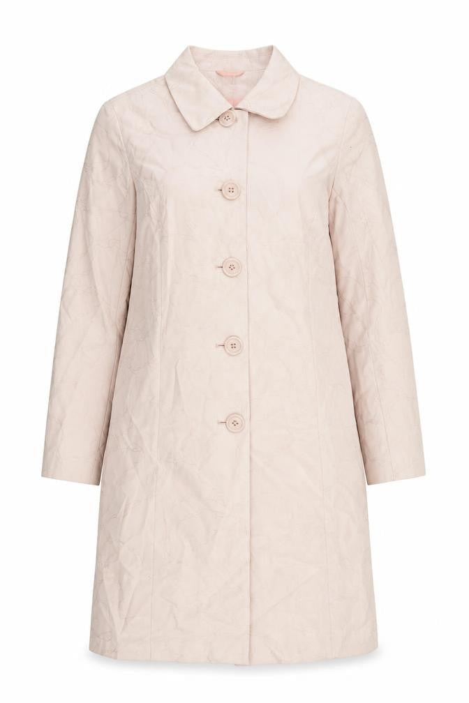 NEXT Womens Pink Overcoat Coat Size 10 Button - Embroidered