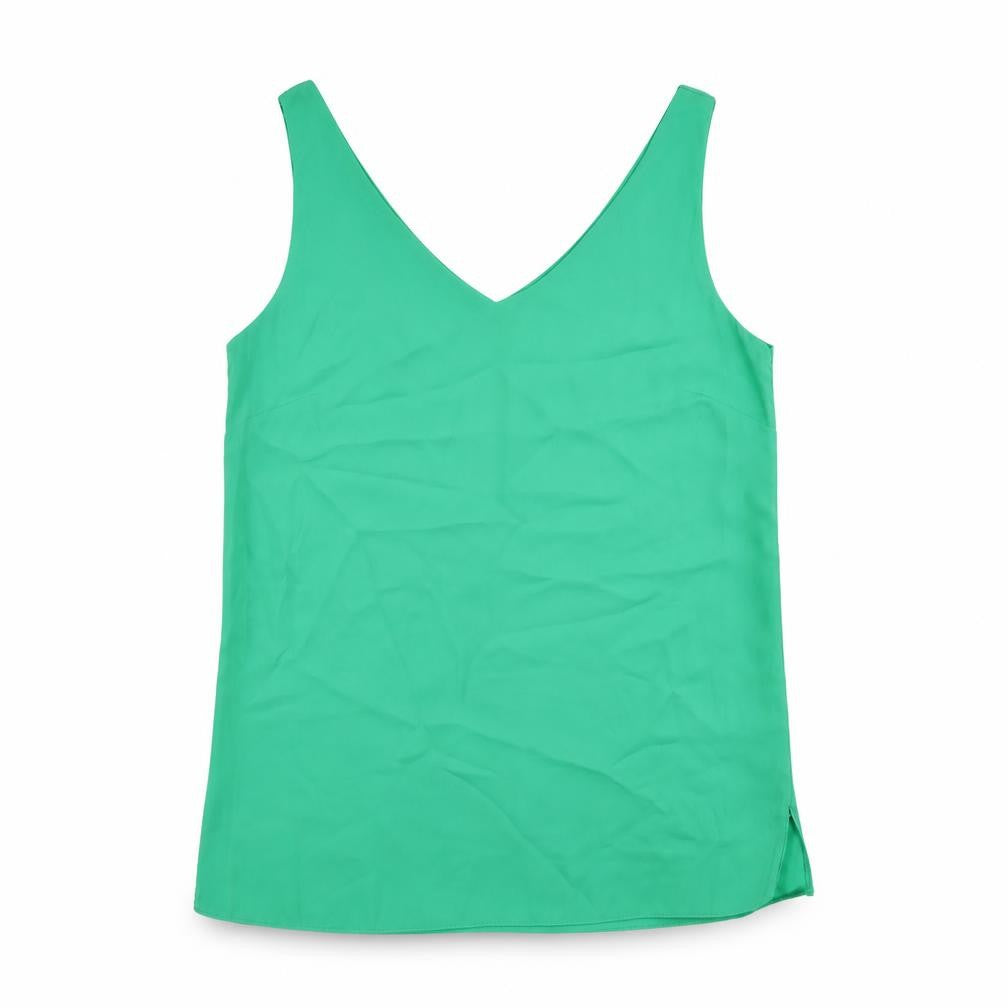 Wallis Womens Green Polyester Basic Tank Size 8 V-Neck