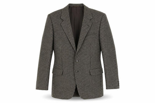 Francis Galay Mens Brown Geometric Wool Jacket Blazer Size 40 Regular