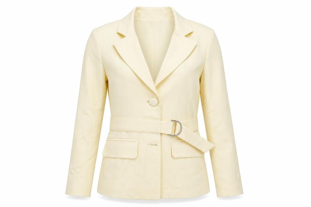 4th & Reckless Womens Ivory Jacket Blazer Size 6 Button
