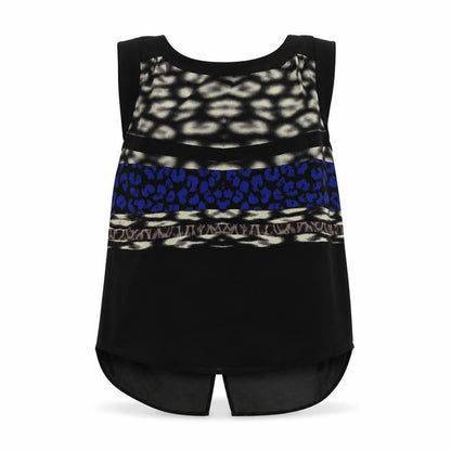 Warehouse Womens Black Geometric Polyester Basic Blouse Size S Boat Neck