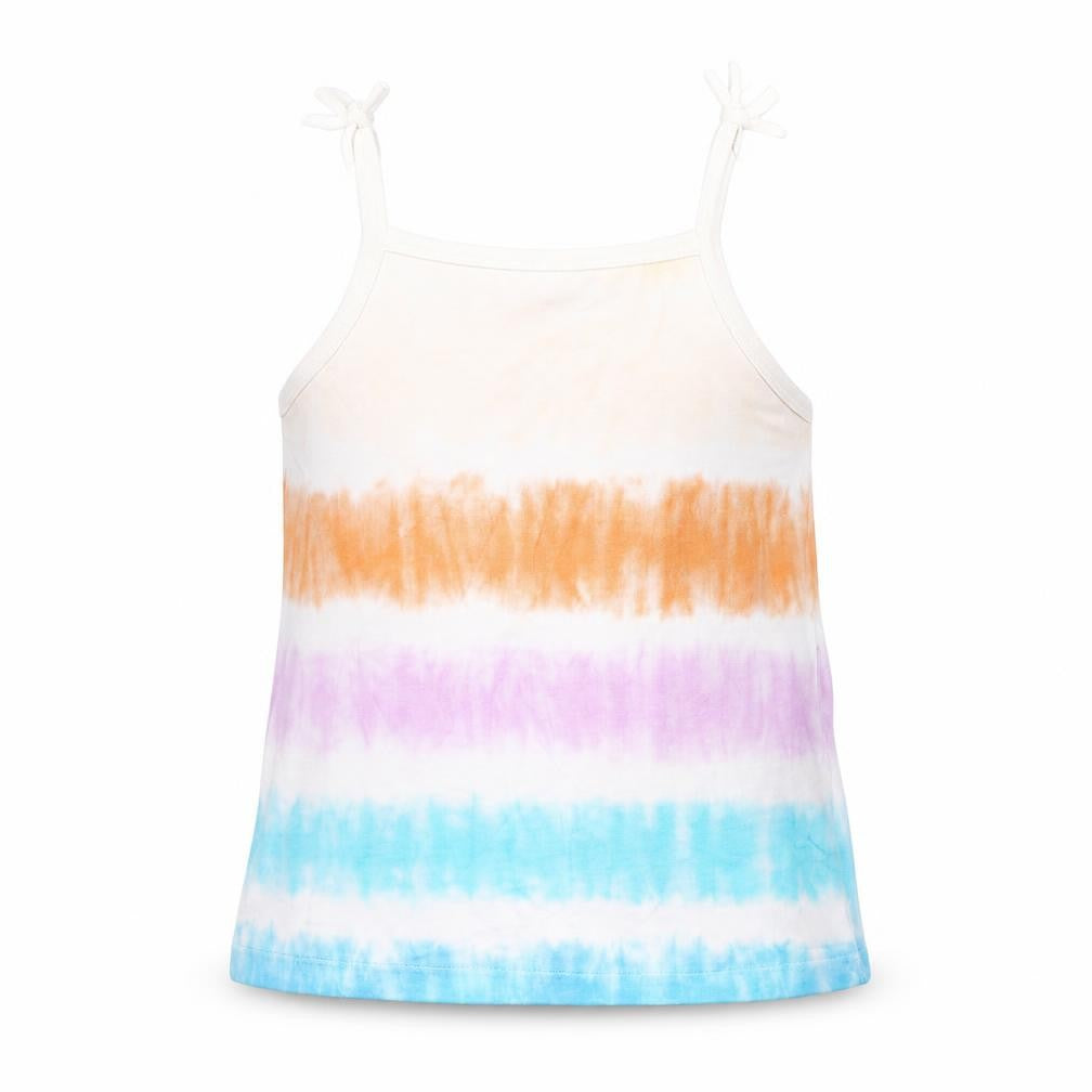 Marks & Spencer Girls Multicoloured Geometric Cotton Basic Tank Size 3-4 Years Square Neck Pullover