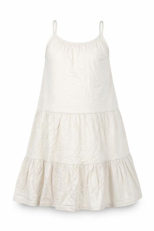 Marks & Spencer Girls Beige Cotton Trapeze & Swing Size 6-7 Years Round Neck Pullover