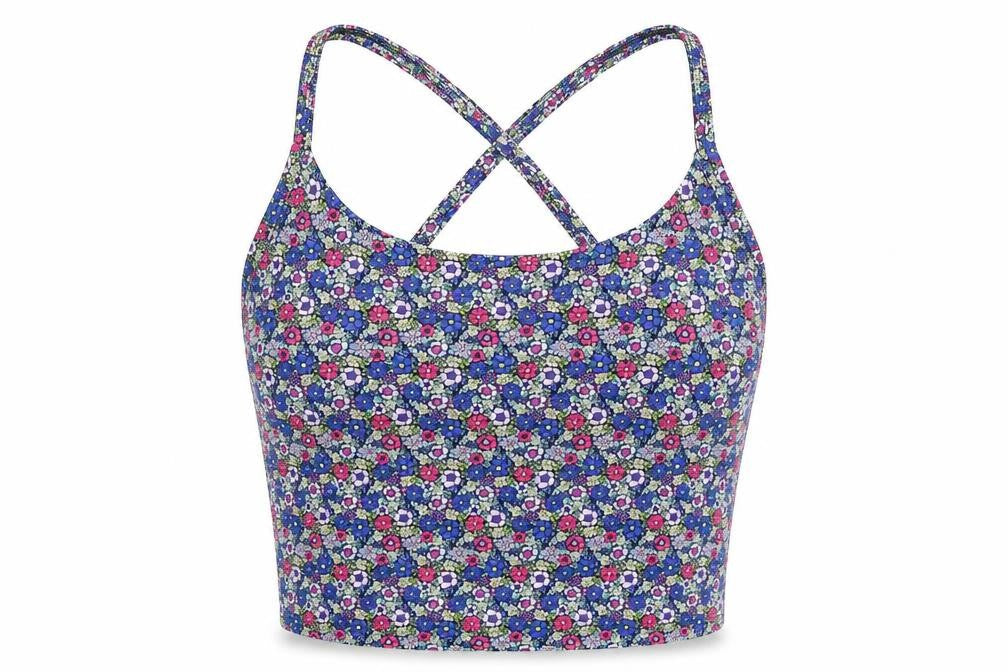 Goodmove Womens Multicoloured Floral Polyacrylate Fibre Camisole Tank Size 8 Round Neck Pullover