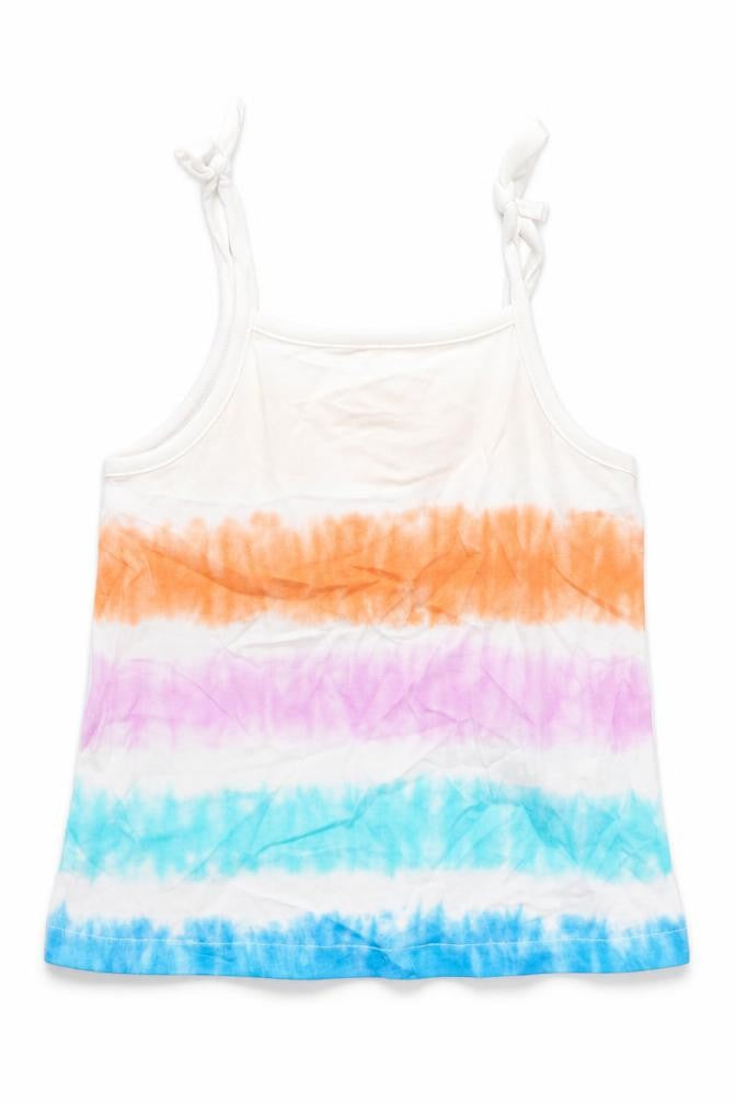 Marks & Spencer Girls Multicoloured Geometric Cotton Basic Tank Size 4-5 Years Square Neck Pullover