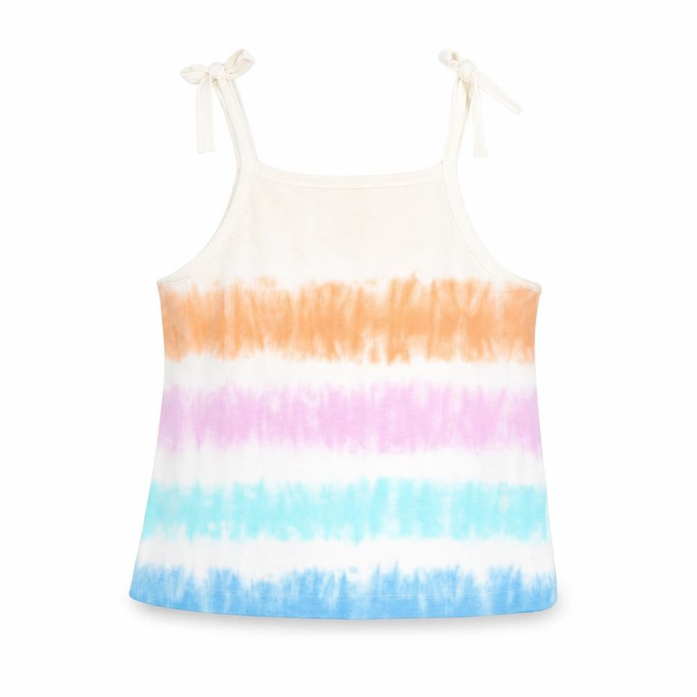 Marks & Spencer Girls Multicoloured Geometric Cotton Basic Tank Size 2-3 Years Square Neck Pullover
