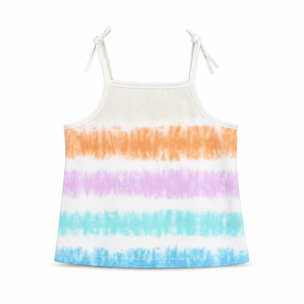 Marks & Spencer Girls Multicoloured Geometric Cotton Basic Tank Size 2-3 Years Square Neck Pullover