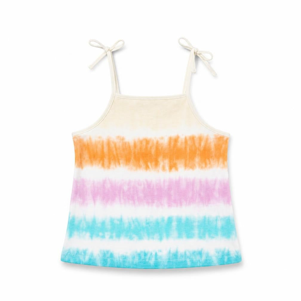 Marks & Spencer Girls Multicoloured Geometric Cotton Basic Tank Size 2-3 Years Square Neck Pullover