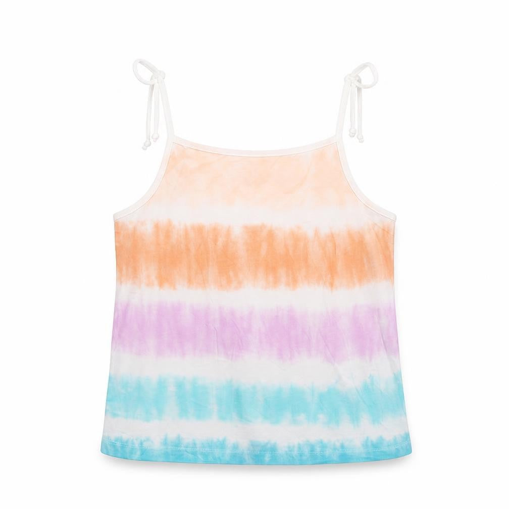 Marks & Spencer Girls Multicoloured Geometric Cotton Basic Tank Size 3-4 Years Square Neck Pullover