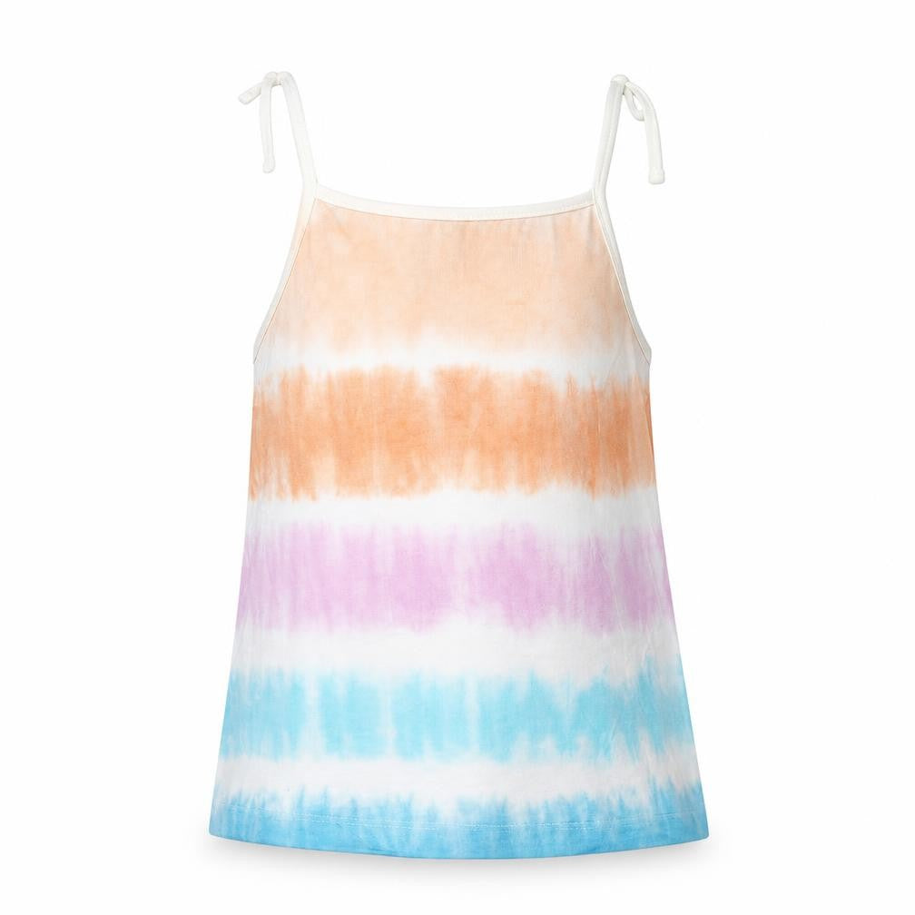 Marks & Spencer Girls Multicoloured Geometric Cotton Basic Tank Size 3-4 Years Square Neck Pullover
