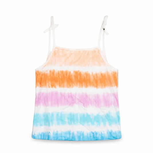 Marks & Spencer Girls Multicoloured Geometric Cotton Basic Tank Size 3-4 Years Square Neck Pullover