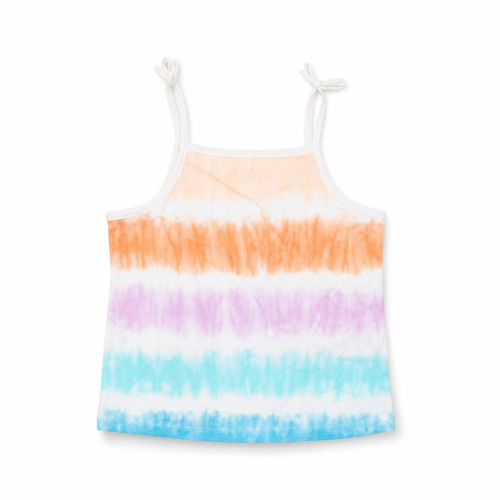 Marks & Spencer Girls Multicoloured Geometric Cotton Basic Tank Size 2-3 Years Square Neck Pullover