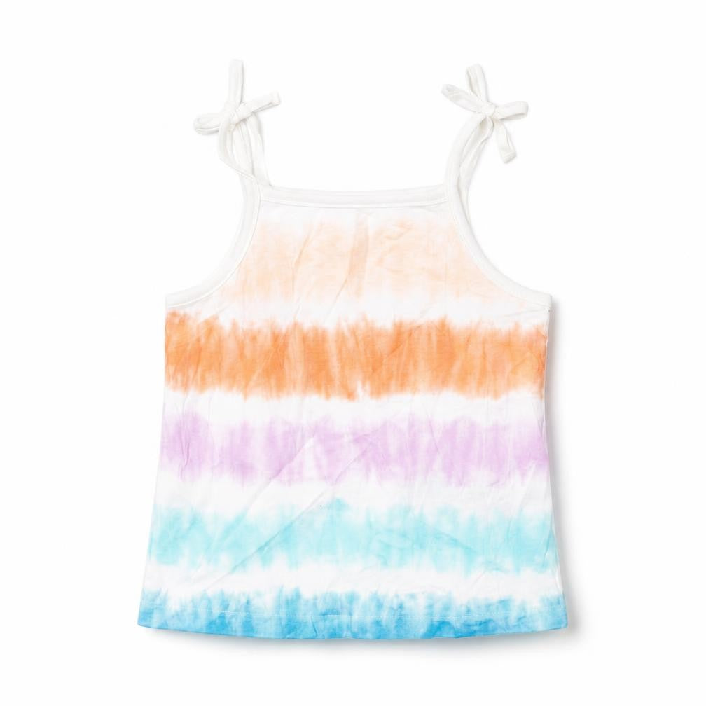 Marks & Spencer Girls Multicoloured Geometric Cotton Basic Tank Size 3-4 Years Square Neck Pullover