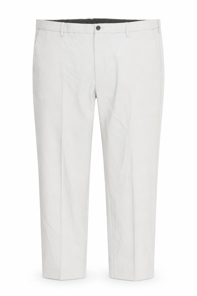 Marks & Spencer Mens Grey Polyester Trousers Size 44 in L28 in Regular Zip - Pockets Short Leg