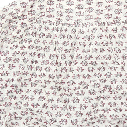 Per Una Womens Multicoloured Geometric 100% Cotton Basic Blouse Size S V-Neck