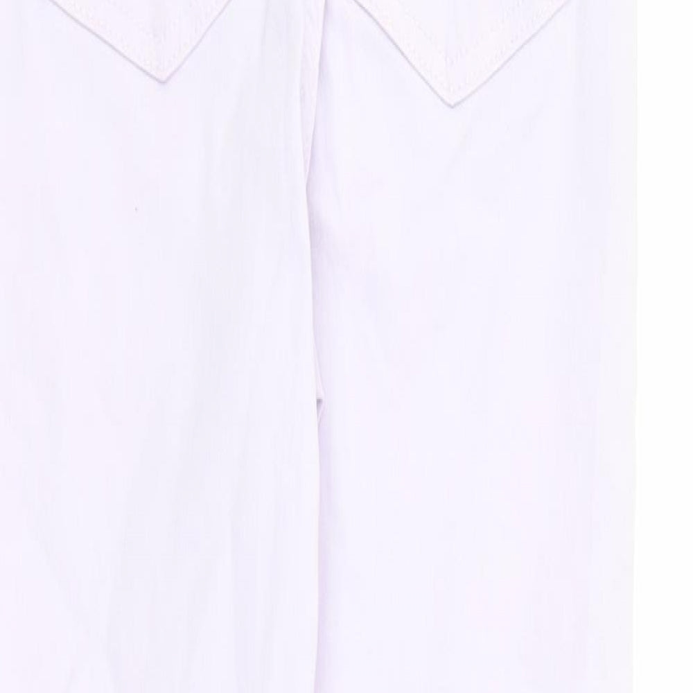 Marks and Spencer Womens Purple Cotton Skinny Jeans Size 8 L29 in Regular Zip - Super Skinny
