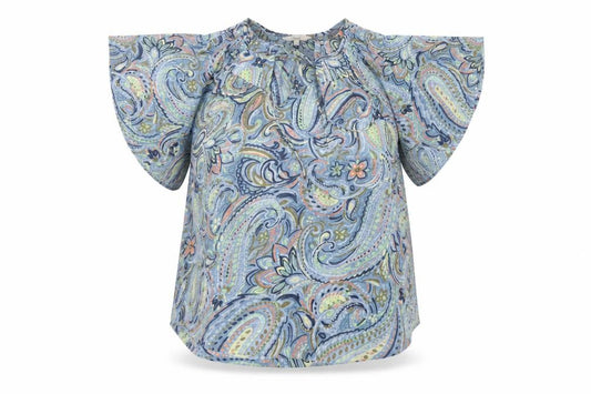 NEXT Womens Multicoloured Paisley Polyester Basic Blouse Size 6 Round Neck