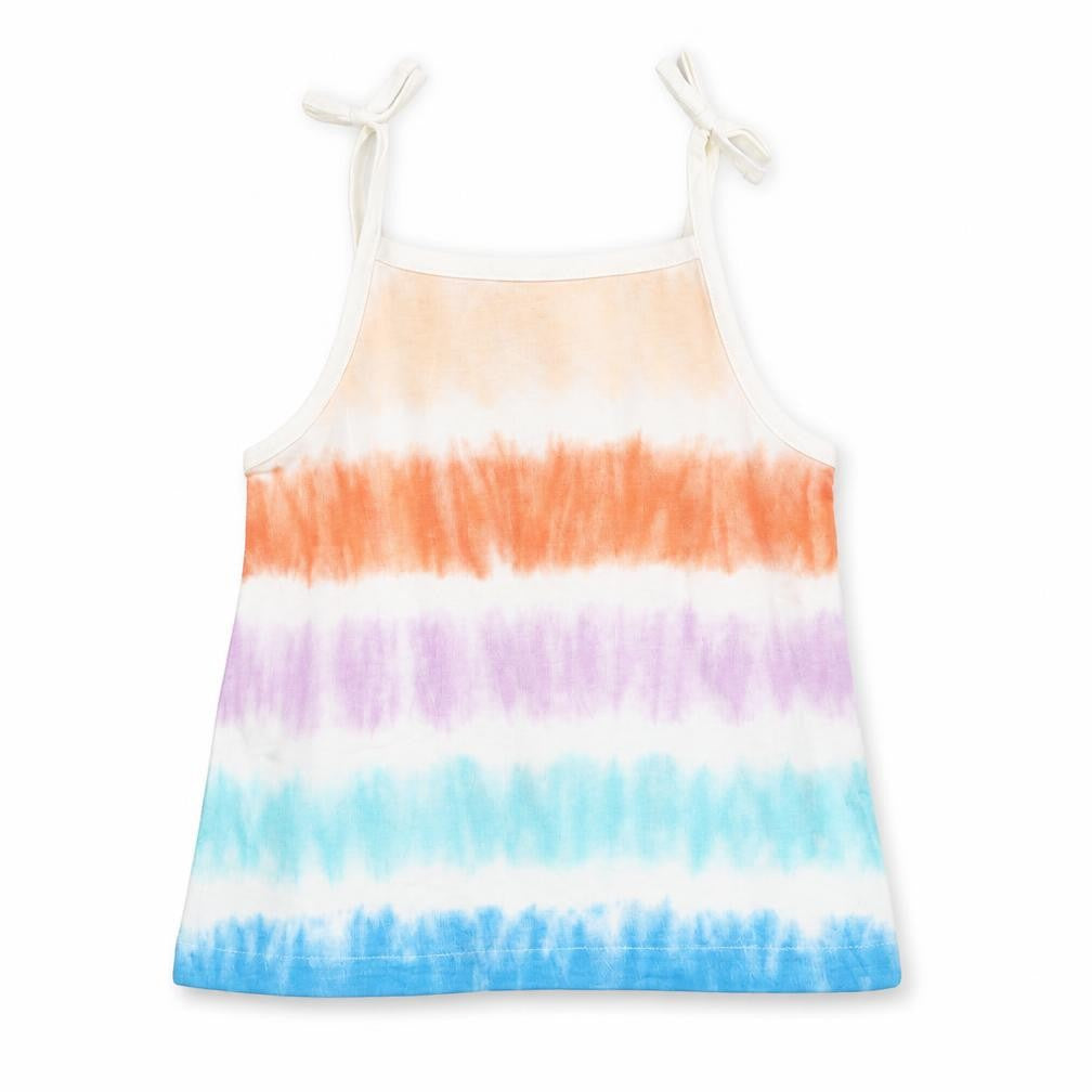 Marks & Spencer Girls Multicoloured Striped Cotton Basic Tank Size 2-3 Years Square Neck Pullover