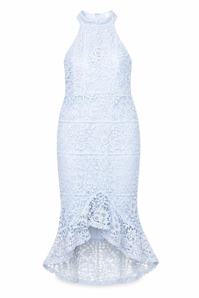 Missguided Womens Blue Polyester Mermaid Size 8 Round Neck Zip