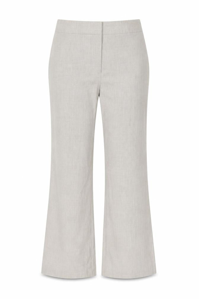 Essentials Womens Beige Polyester Trousers Size 10 L27 in Regular Hook & Eye - Embroidered