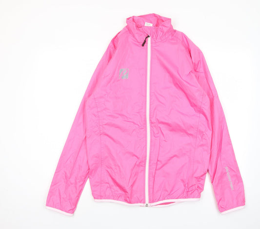 Elite Cycling Project Womens Pink Jacket Size L Zip - Pockets