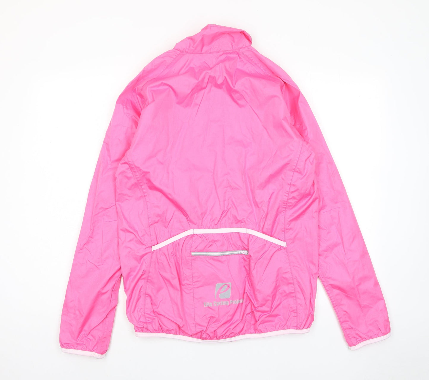 Elite Cycling Project Womens Pink Jacket Size L Zip - Pockets