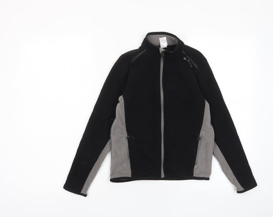DECATHLON Boys Black Jacket Size 10 Years Zip - Zip Pockets