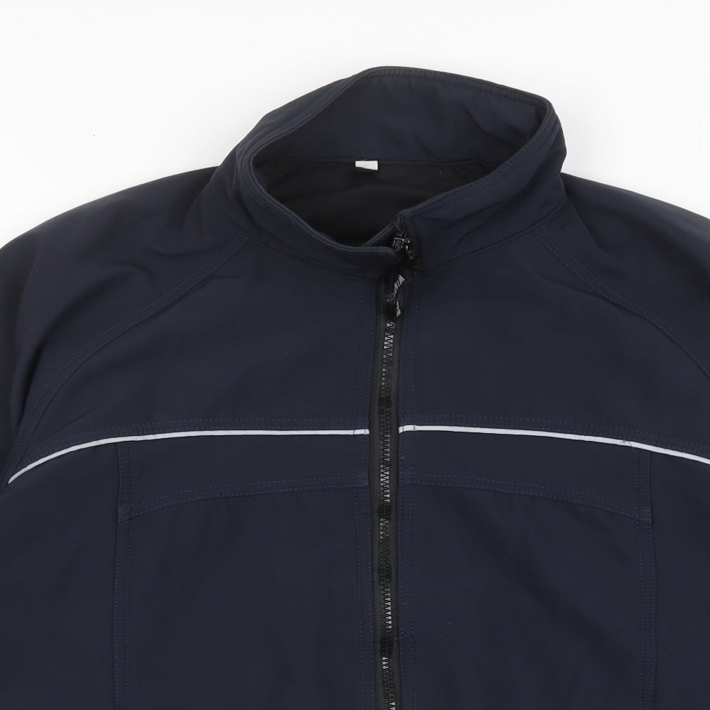 Windstopper Mens Blue Jacket Size L Zip - Zip Pockets
