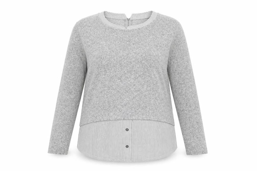 Maison de Nimes Womens Grey Crew Neck Viscose Pullover Jumper Size 12