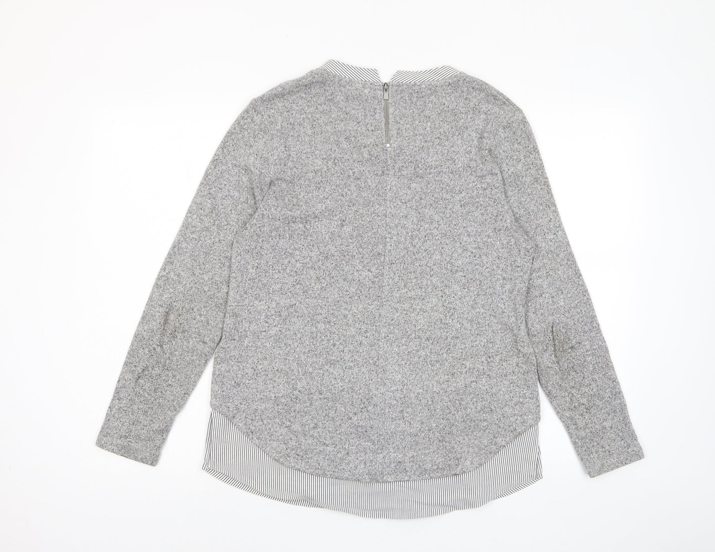 Maison de Nimes Womens Grey Crew Neck Viscose Pullover Jumper Size 12